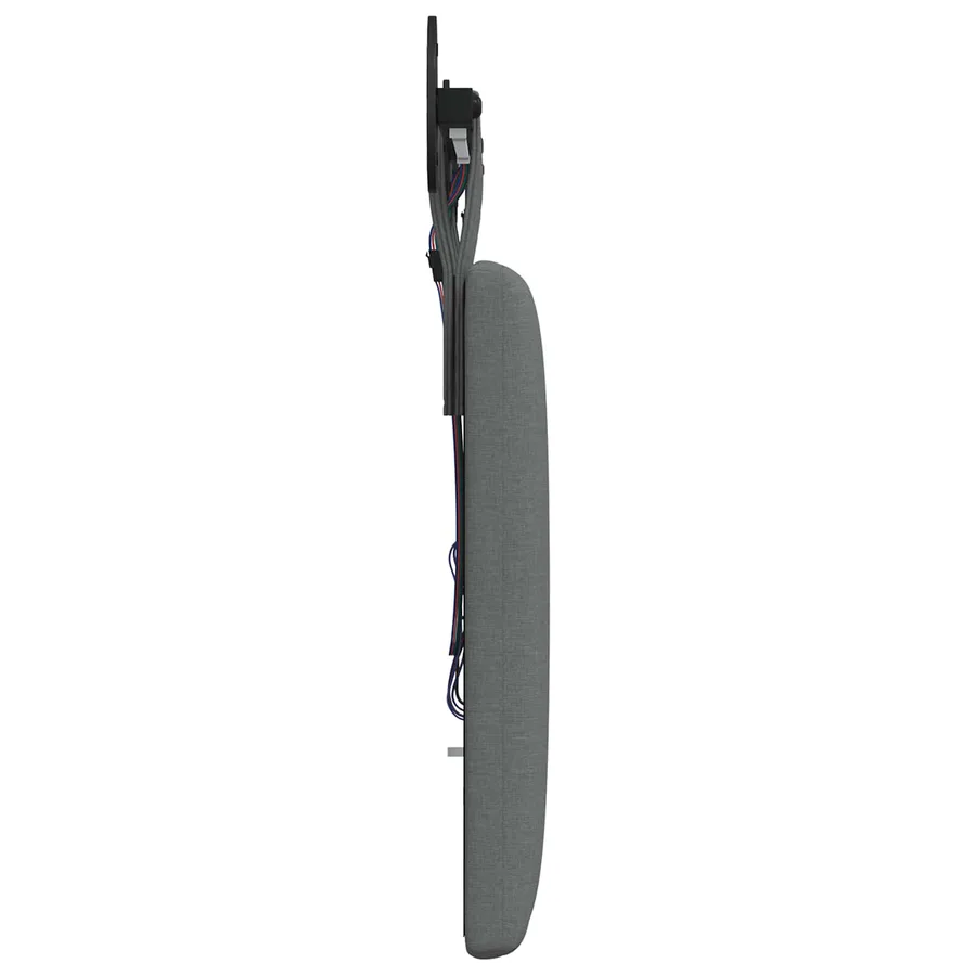 Tête de lit suspendue Avec lumière LED Gris foncé Tissu - 7