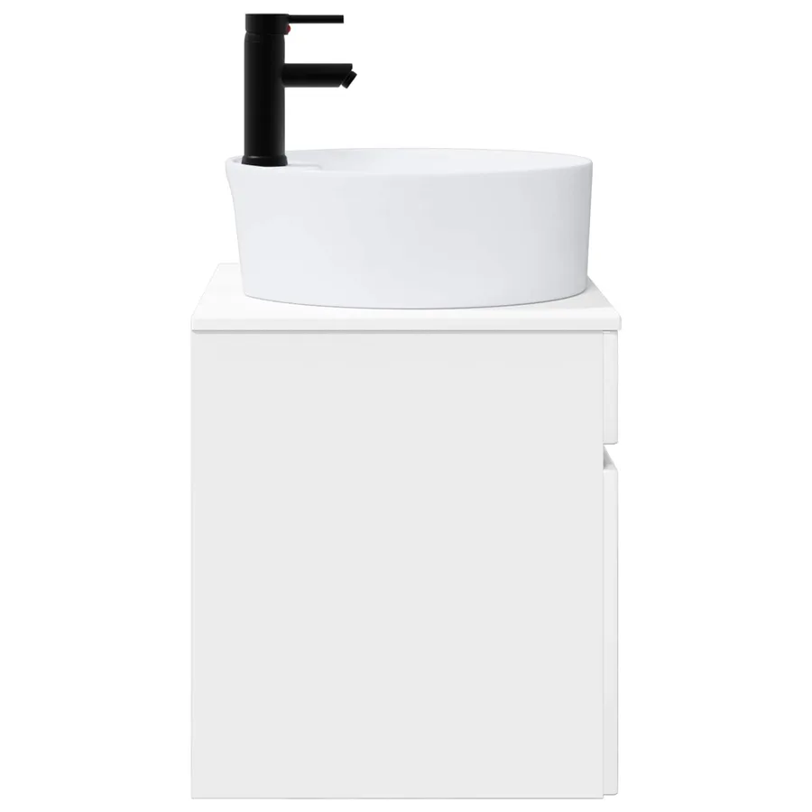 Meuble de lavabo mural Blanc brillant 49 x 44,5 x 65 cm - 3