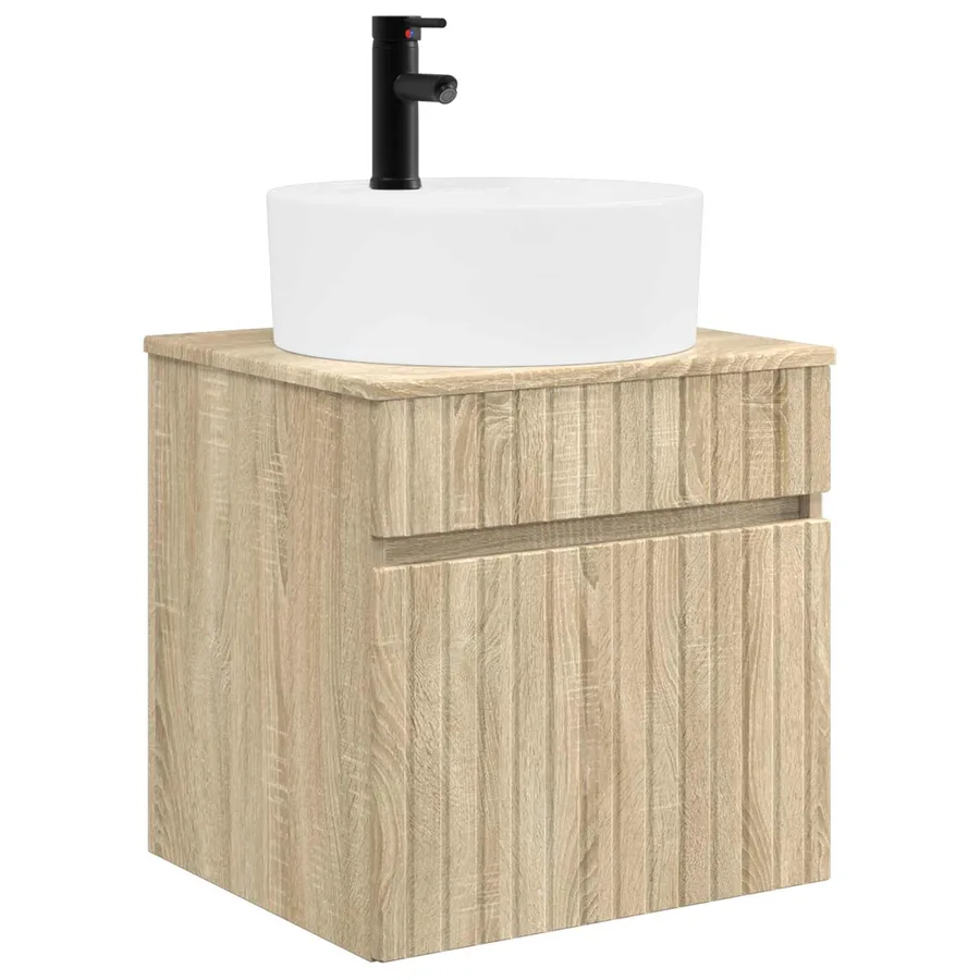 Meuble de lavabo mural Chêne Sonoma 49 x 44,5 x 65 cm - 2
