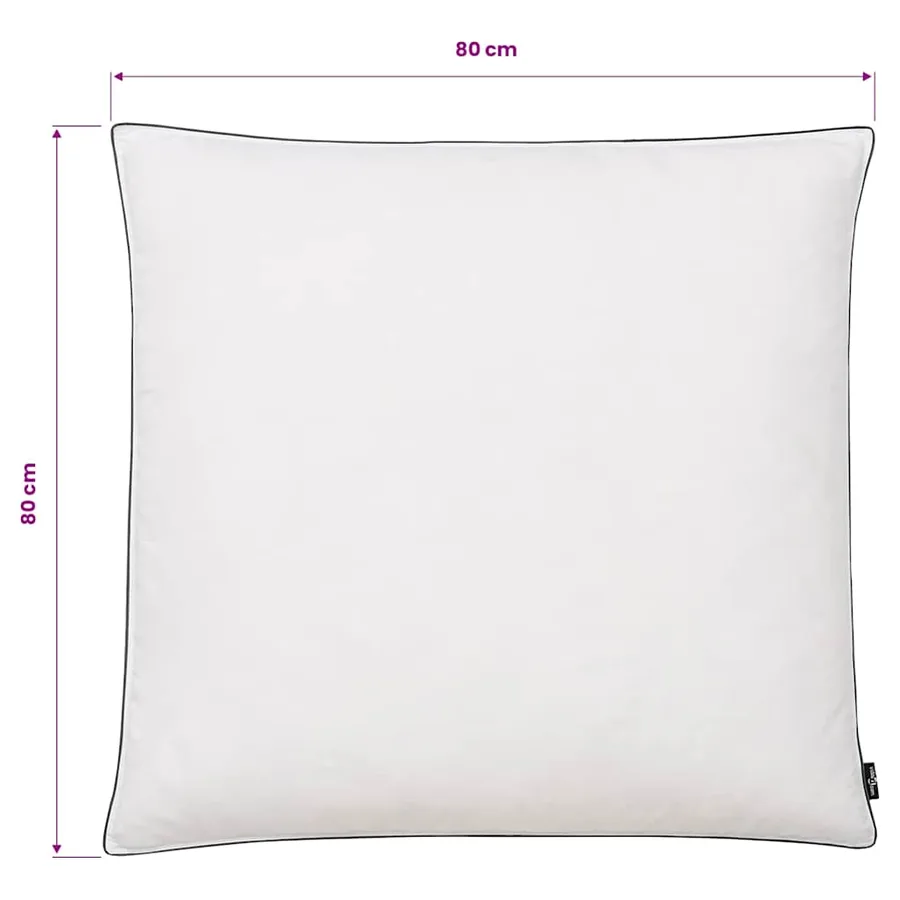 Oreiller lot de 2 Remplissage de duvet 80 x 80 cm Blanc - 5