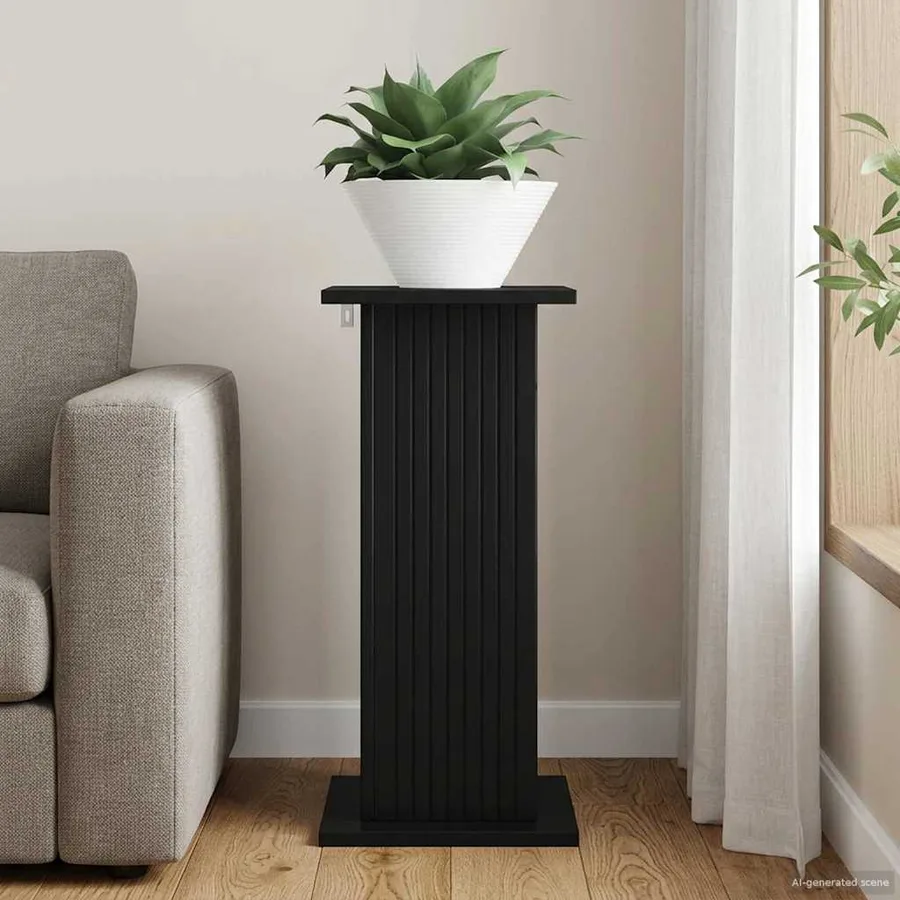 Support de Plante Noir 30,5 x 30 x 60,5 cm Bois d'ingénierie - 4