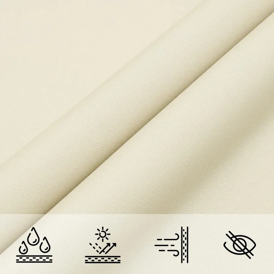 Voile de parasol tissu oxford rectangulaire 6x7 m crème - 8