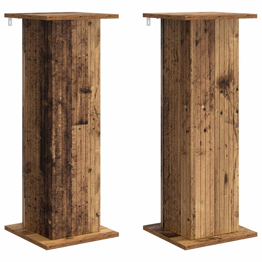 Support de Plante 2 pcs Bois ancien 30,5 x 30 x 80,5 cm - 2