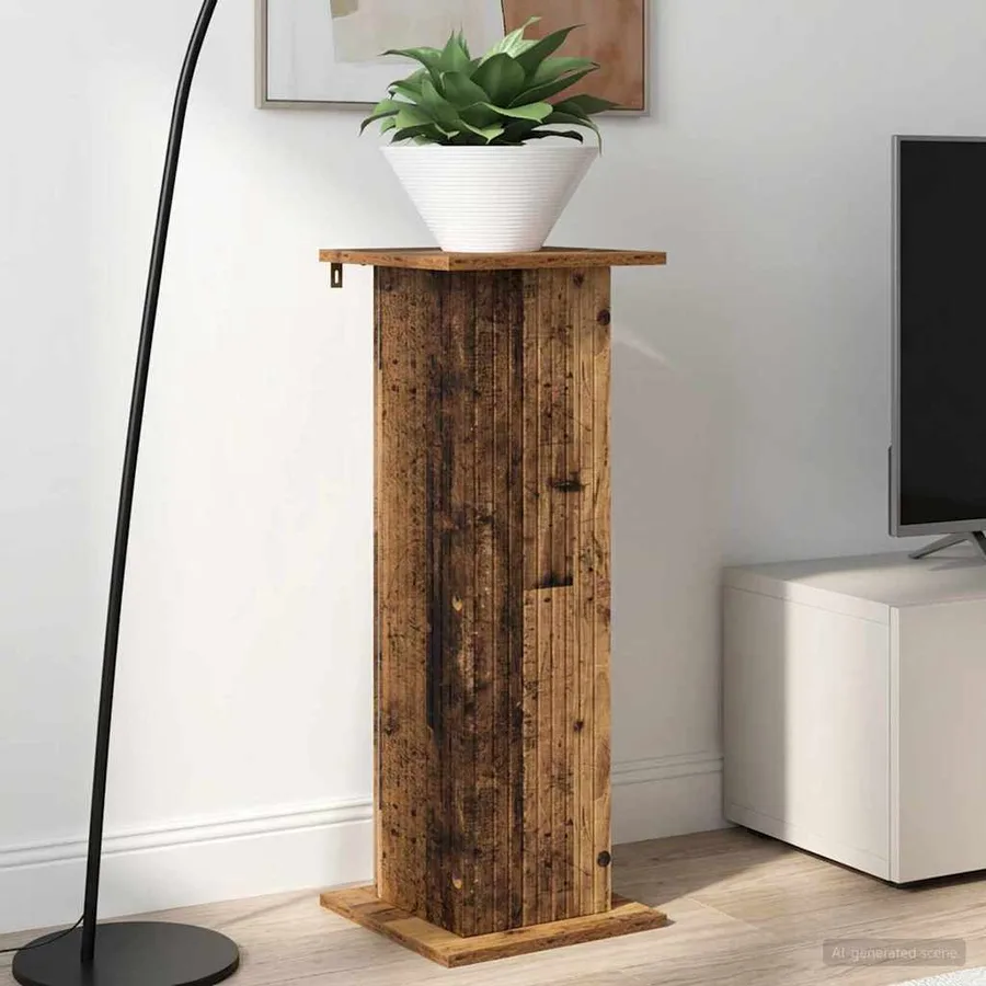 Support de Plante 2 pcs Bois ancien 30,5 x 30 x 80,5 cm - 4