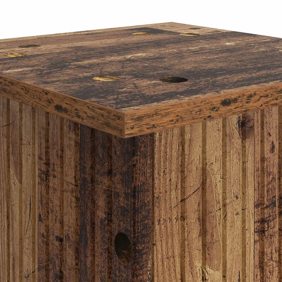 Support de Plante 2 pcs Bois ancien 30,5 x 30 x 80,5 cm - 9