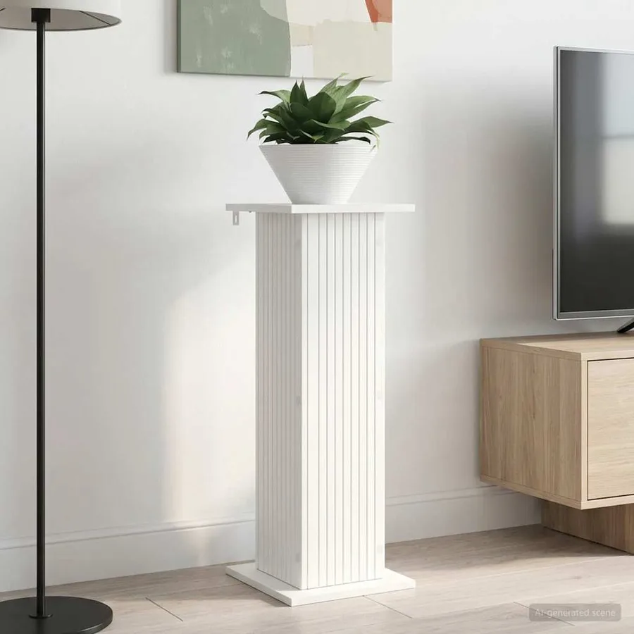 Support de Plante 2 pcs Blanc 30,5 x 30 x 80,5 cm - 4
