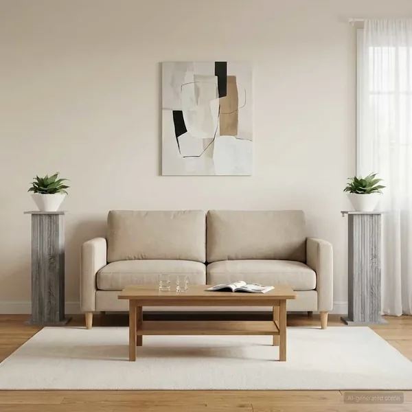 Support de Plante 2 pcs Sonoma gris 30,5 x 30 x 80,5 cm