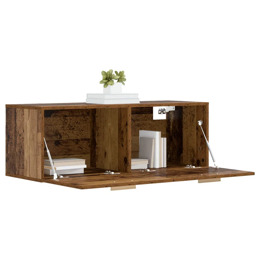 Meuble mural Bois ancien 100 x 36,5 x 35 cm Bois d'ingénierie - 2