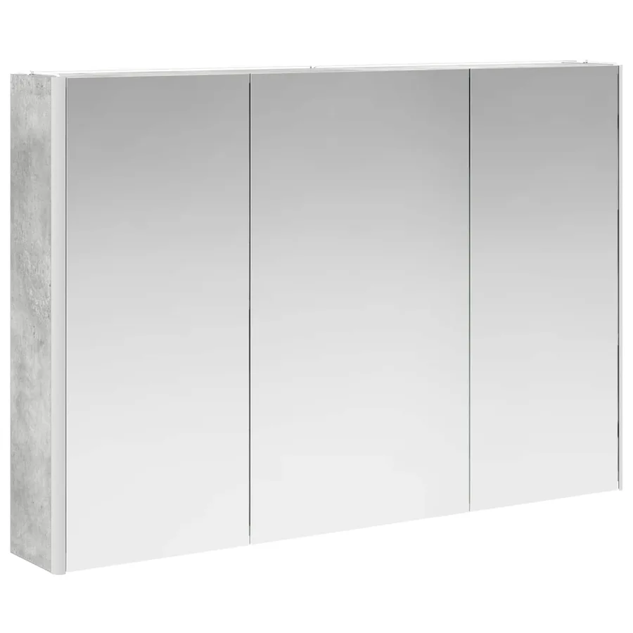 Ensemble d'armoire de salle de bain 4 pcs Gris béton - 7