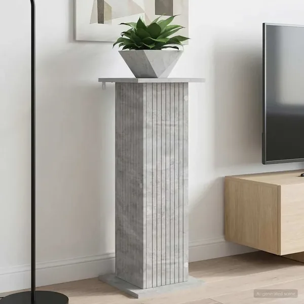 Support de Plante Gris béton 30,5 x 30 x 80,5 cm
