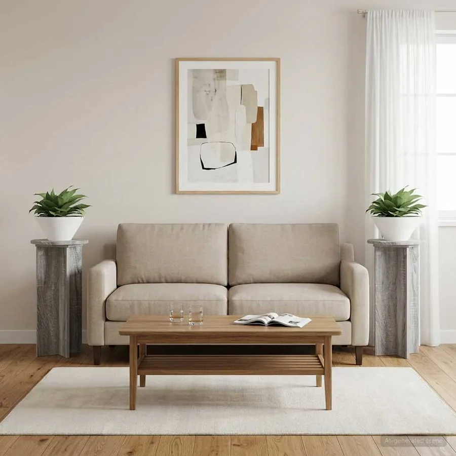 Support de Plante 2 pcs Sonoma gris 29,5 x 29,5 x 60 cm