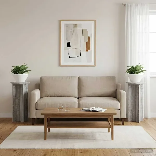 Support de Plante 2 pcs Sonoma gris 29,5 x 29,5 x 60 cm