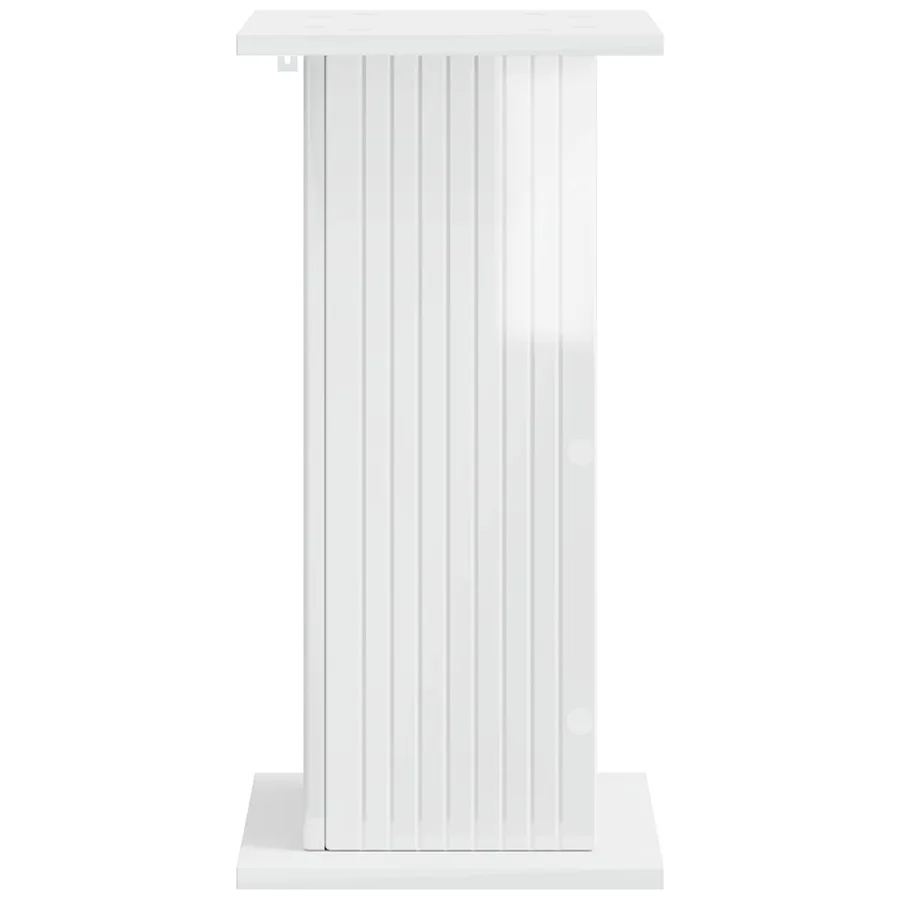 Support de Plante 2 pcs Blanc brillant 30,5 x 30 x 60,5 cm - 6