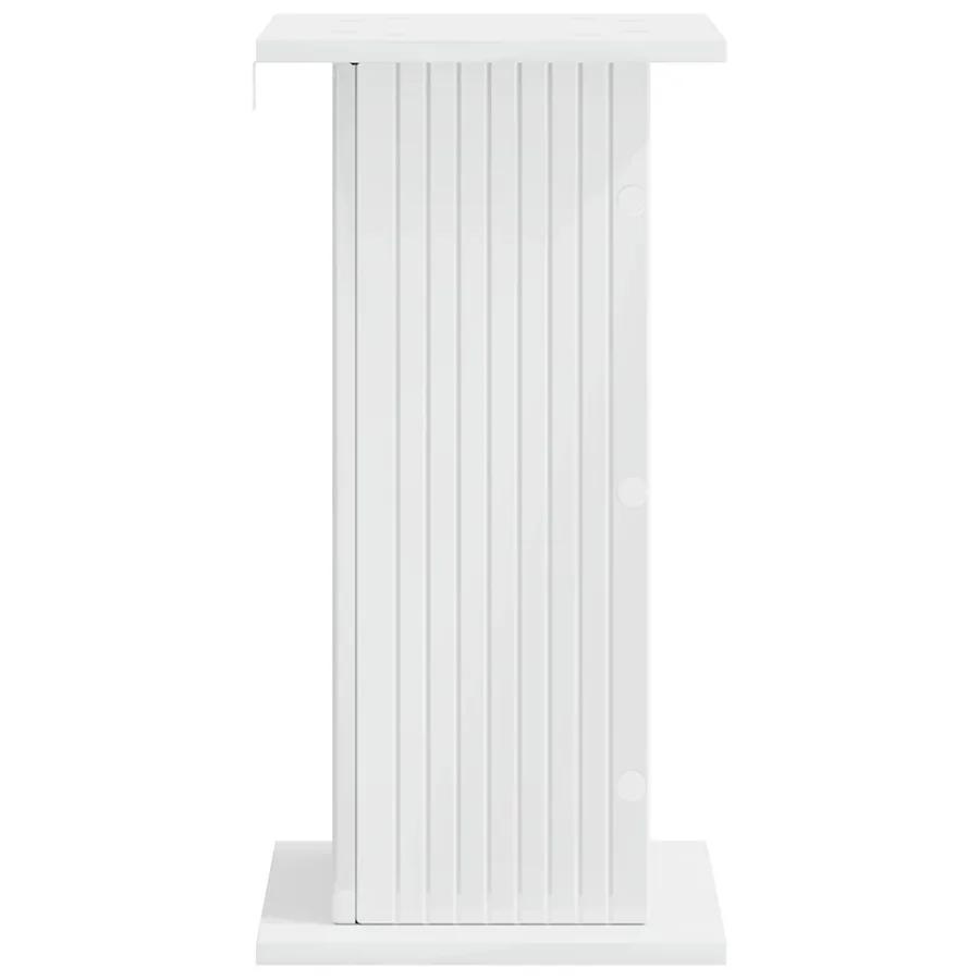 Support de Plante 2 pcs Blanc brillant 30,5 x 30 x 60,5 cm - 7