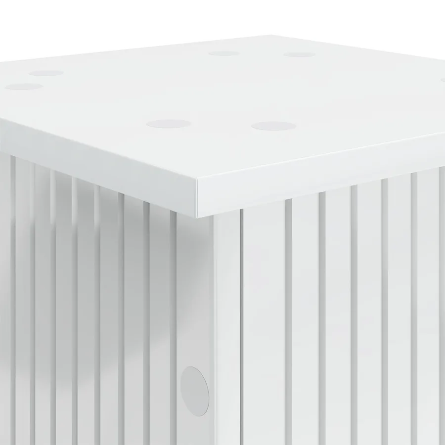 Support de Plante 2 pcs Blanc brillant 30,5 x 30 x 60,5 cm - 9