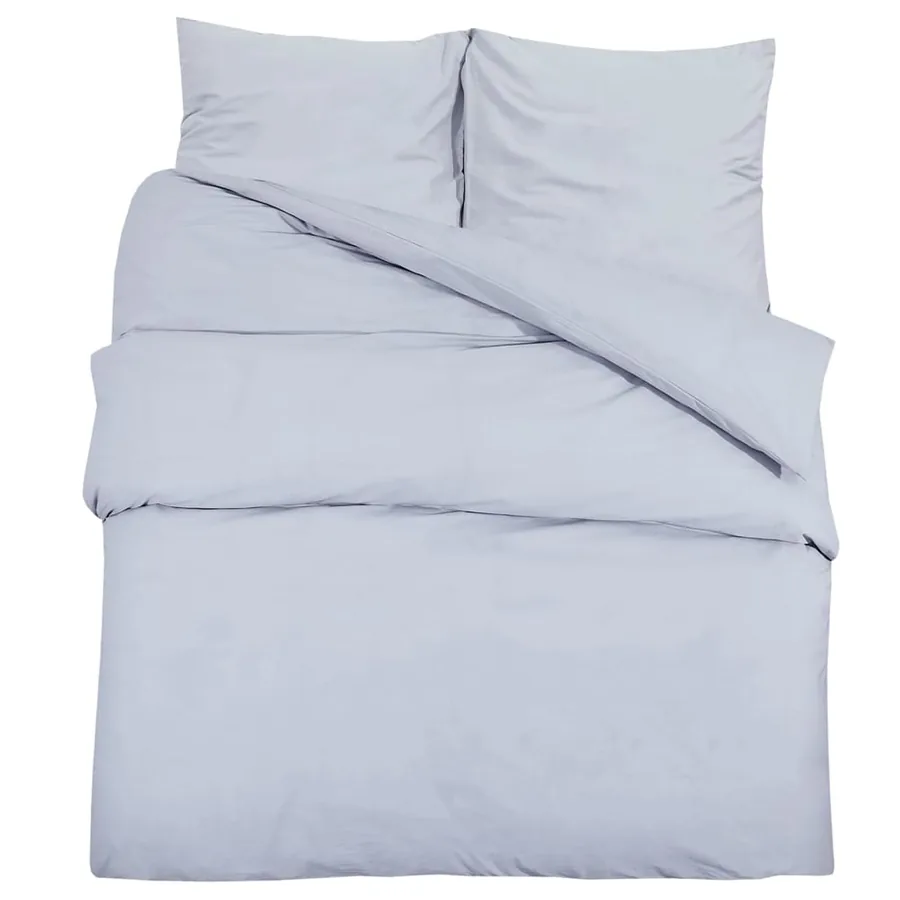 Ensemble de housse de couette Gris 200x200 cm Coton - 2