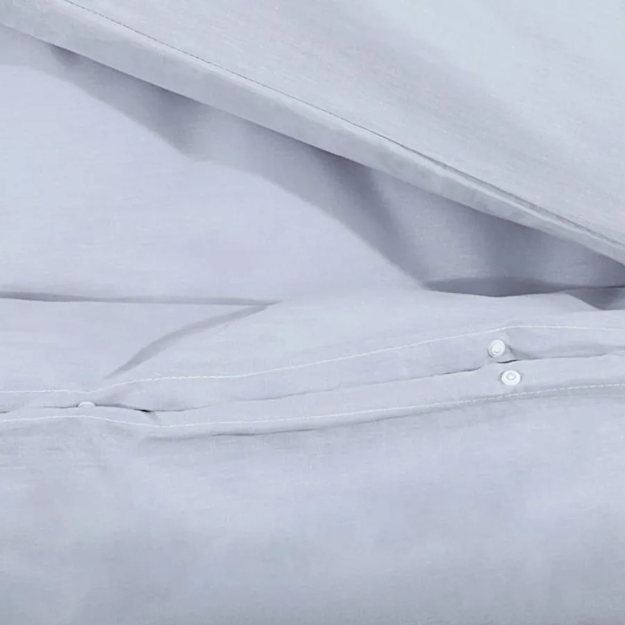 Ensemble de housse de couette Gris 200x200 cm Coton - 8