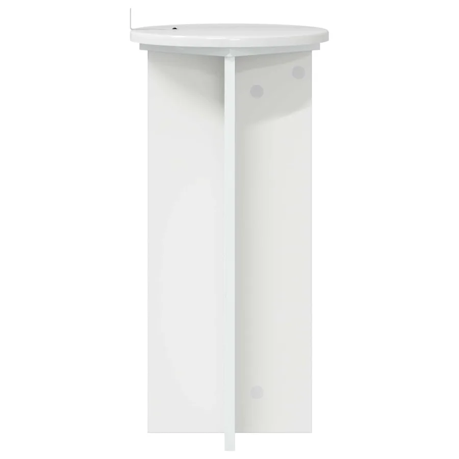 Support de Plante 2 pcs Blanc brillant 29,5 x 29,5 x 60 cm - 7