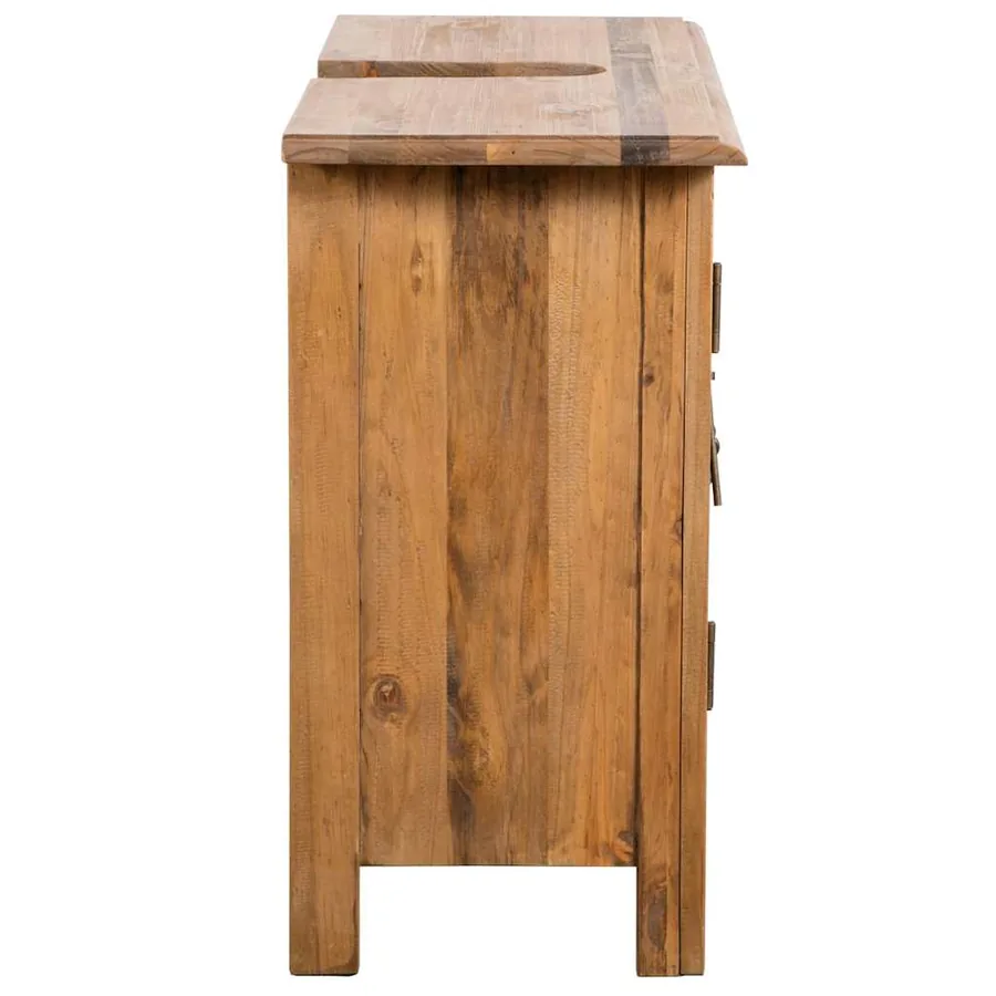 Meuble-lavabo de salle de bains pin massif 70x32x63 cm - 6