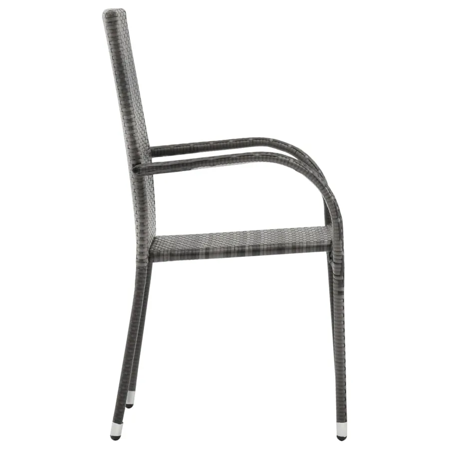 Ensemble à manger de jardin 5 pcs Gris - 7