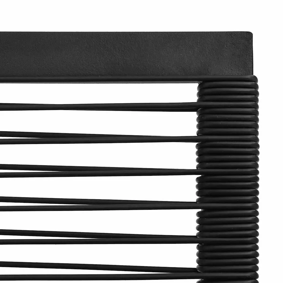 Ensemble à manger d'extérieur 5 pcs Rotin PVC Noir - 9