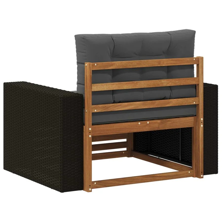 Sofa de milieu extérieur Bois d'Acacia Massif Naturel - 5
