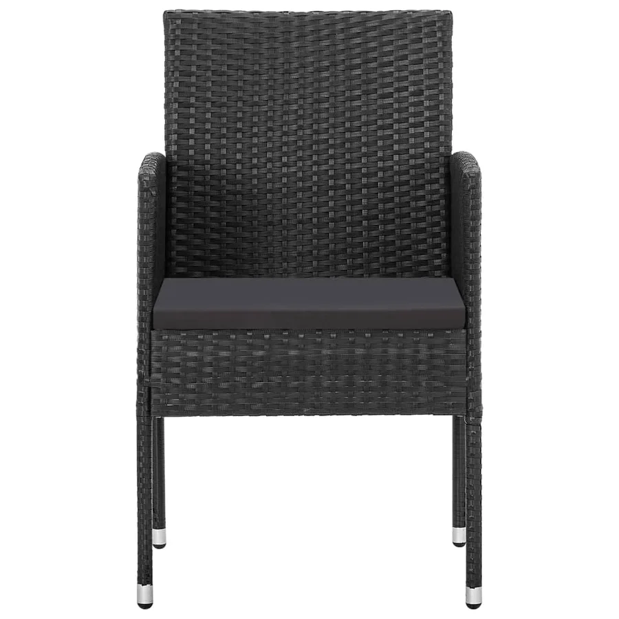 Ensemble à manger de jardin 5 pcs Noir - 7