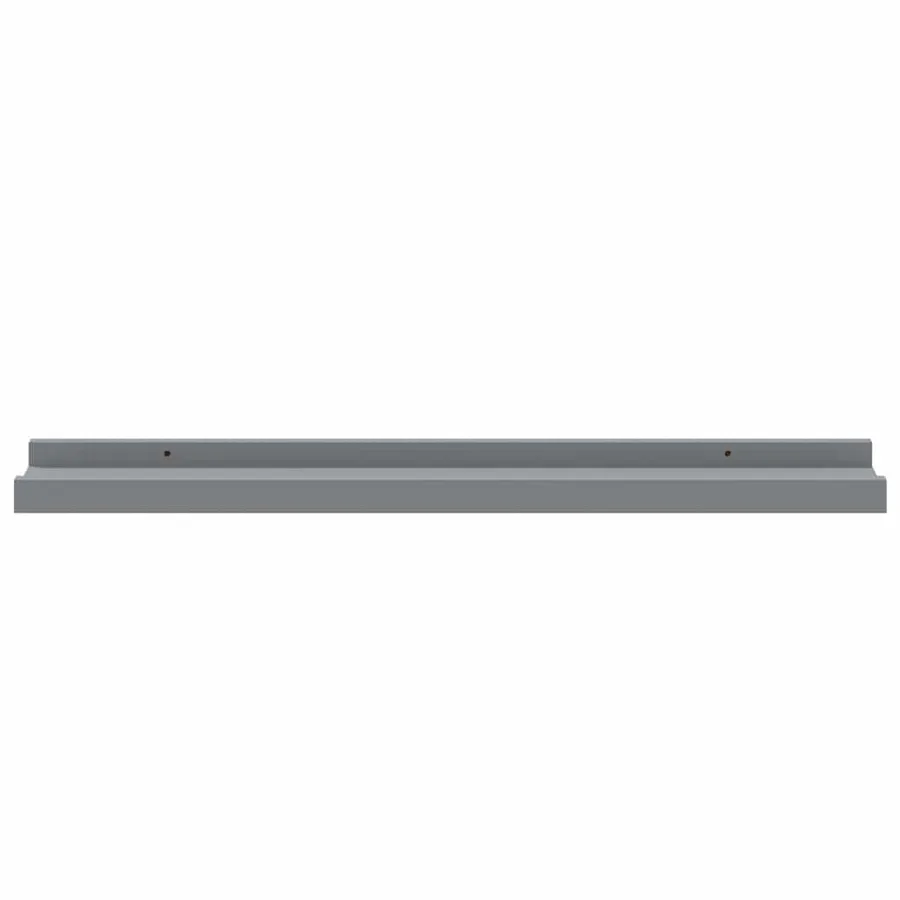 Étagères à rebord pour cadre photo 2 pcs Gris 60x9x3 cm MDF - 4