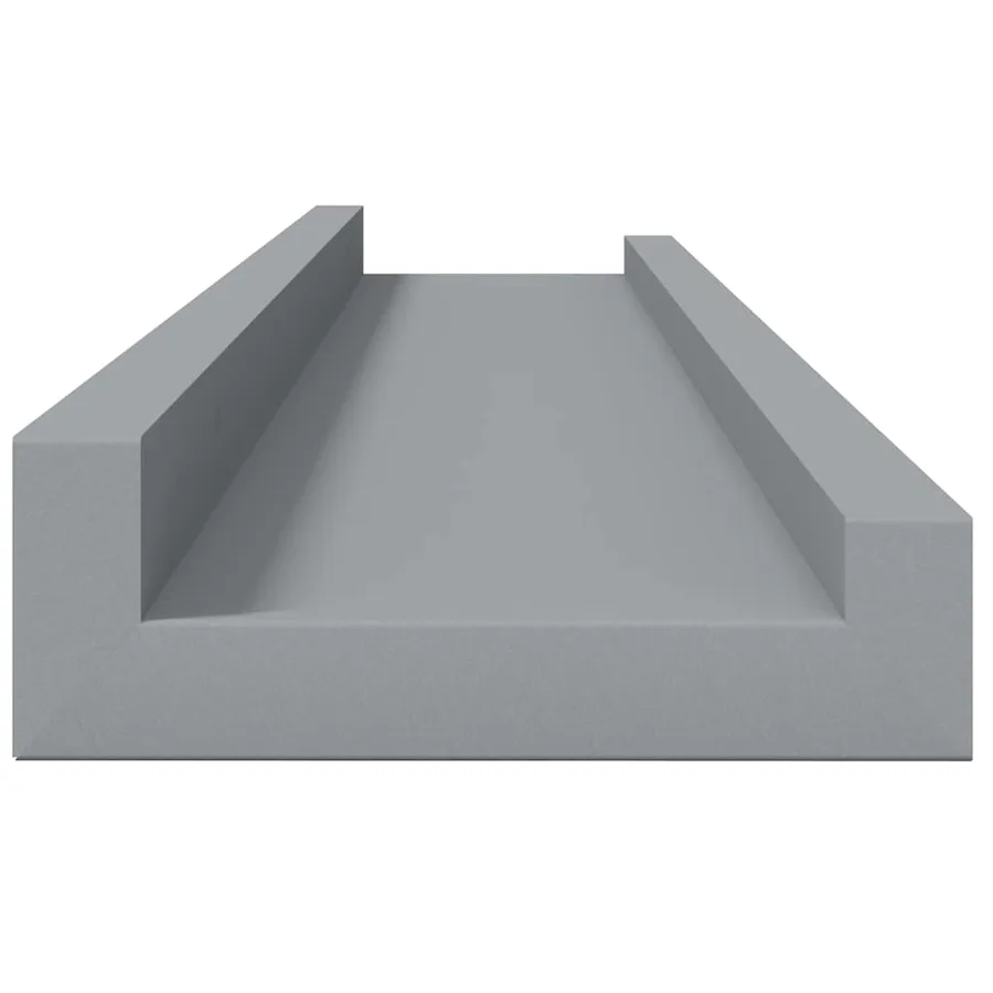 Étagères à rebord pour cadre photo 2 pcs Gris 60x9x3 cm MDF - 7