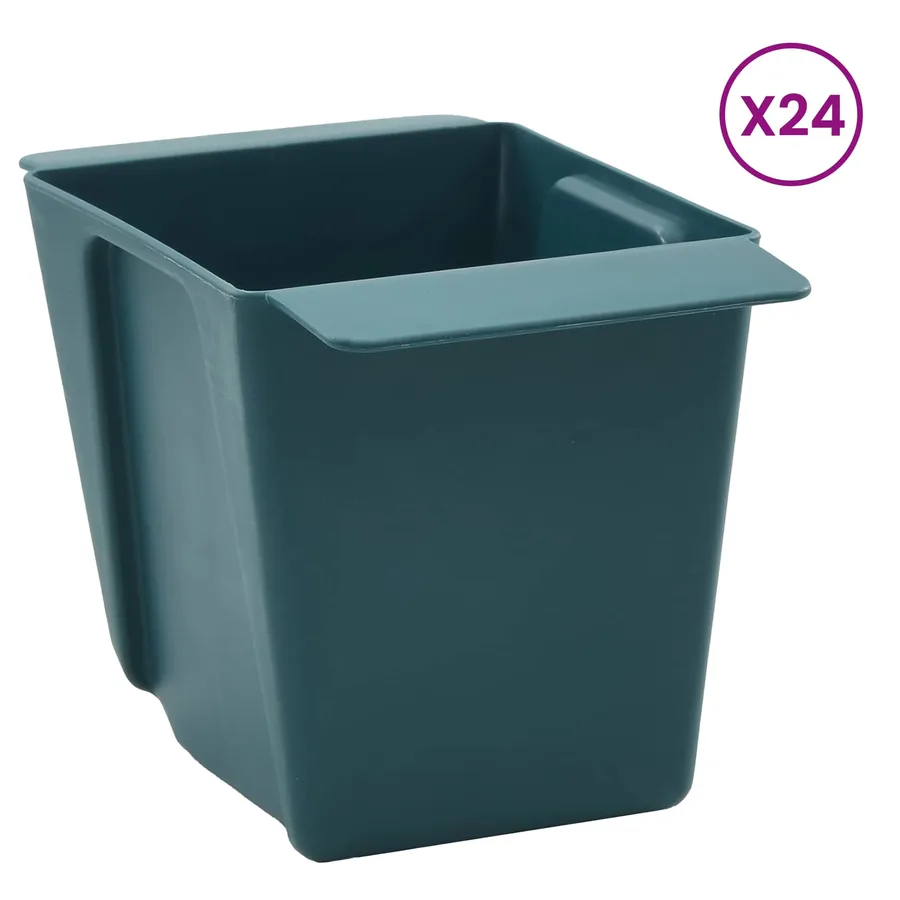Caisses à fleurs pour palettes Euro 24 pcs Vert - 3