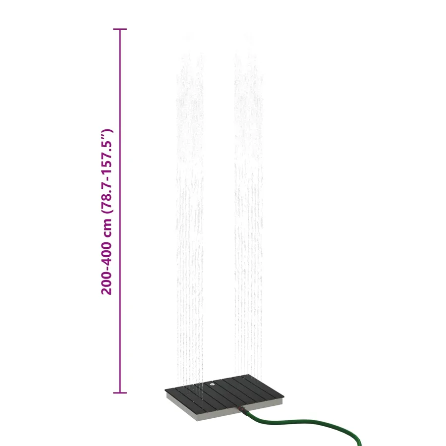 Douche de jardin WPC et Acier inoxydable 201 Anthracite - 7