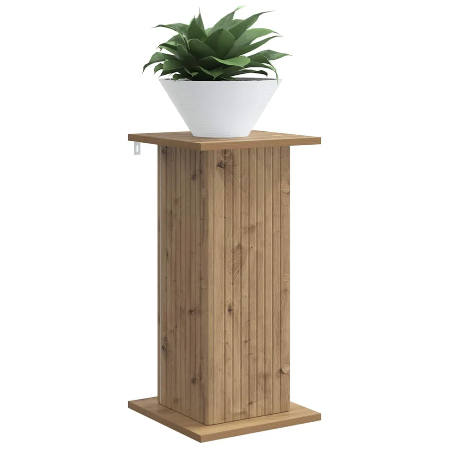 Support de Plante Chêne artisanal 30,5 x 30 x 60,5 cm - 3