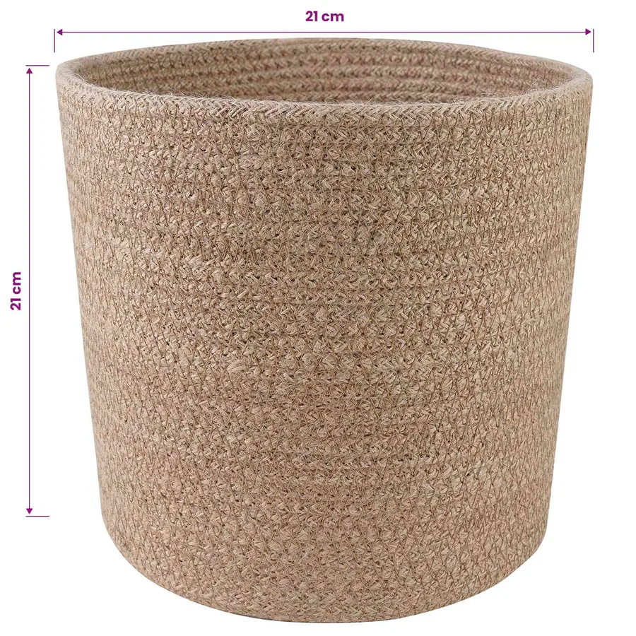 Ensemble de Pots à Plantes 2 pcs Naturel Ø 21 x 21 cm - 5