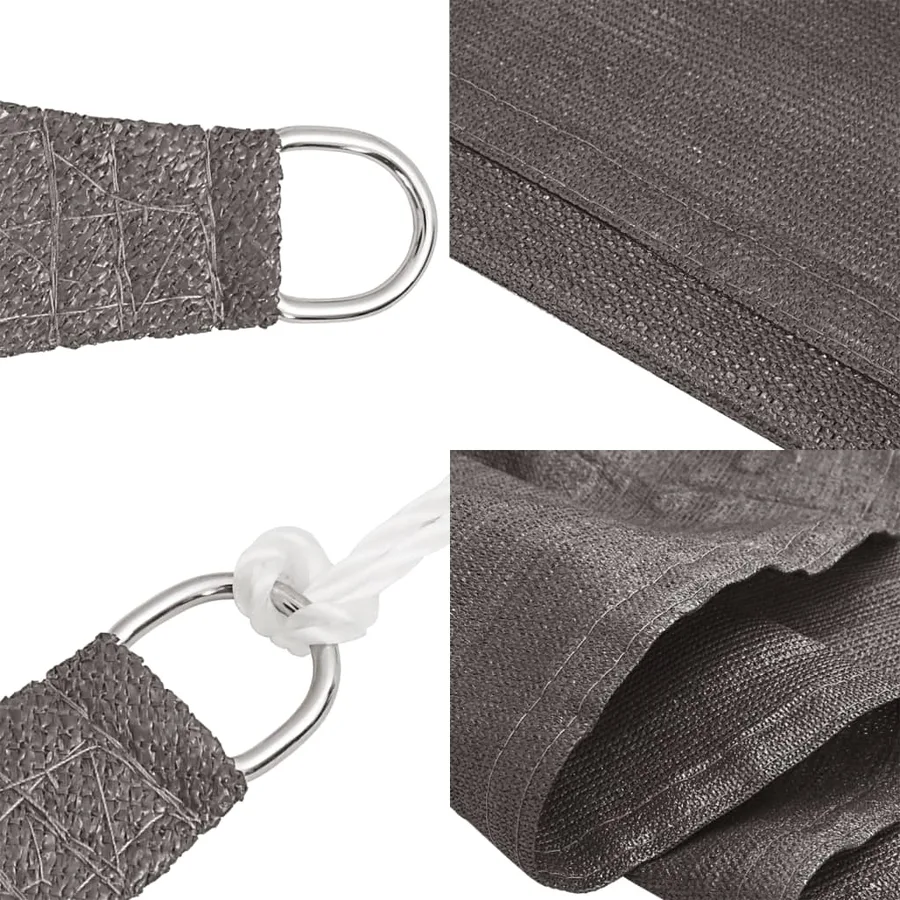Voile d'ombrage PEHD 2x3,5 m Anthracite - 7