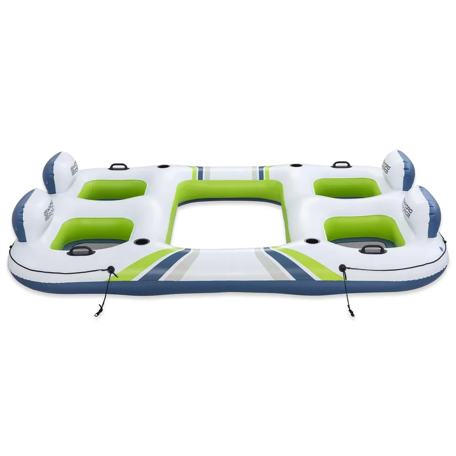 Bestway Île flottante Hydro-Force Blanc, Bleu et Vert 302 x 219 cm PVC - 4