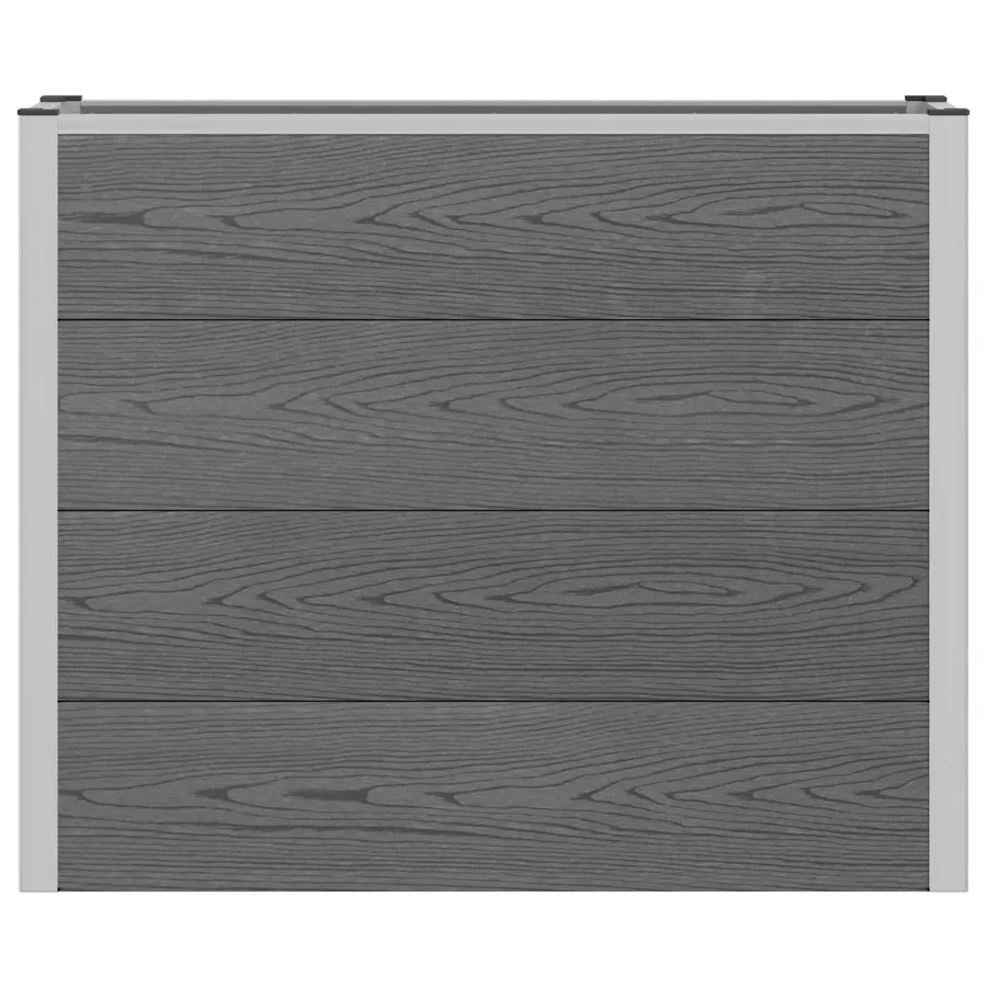 Jardinière surélevée Gris 100 x 30 x 82 cm WPC et Aluminium - 4