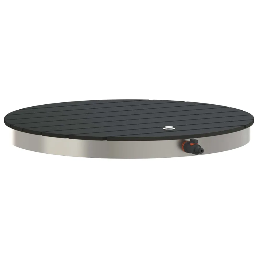Douche de jardin WPC et Acier inoxydable 201 Anthracite - 2