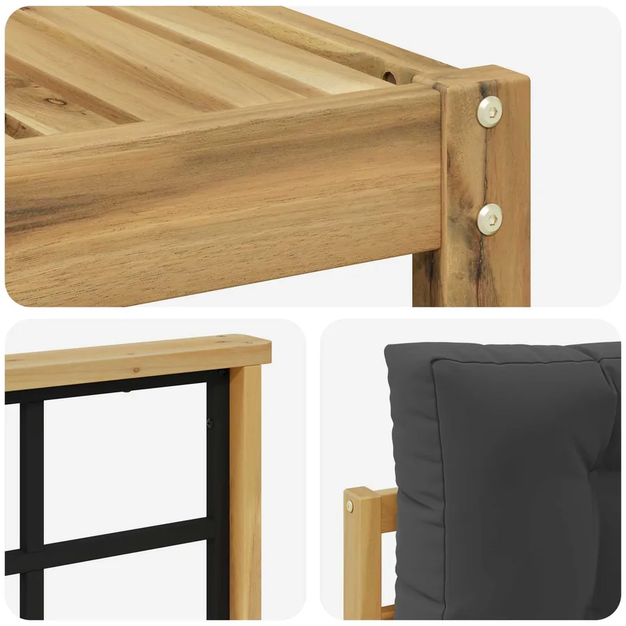 Ensemble de canapés d'extérieur 6 pcs Blanc et anthracite - 5