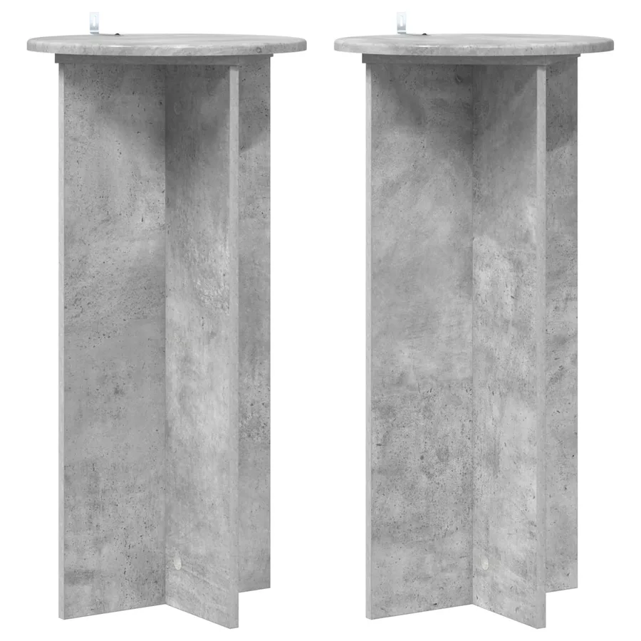 Support de Plante 2 pcs Gris béton 40 x 40 x 80 cm - 2