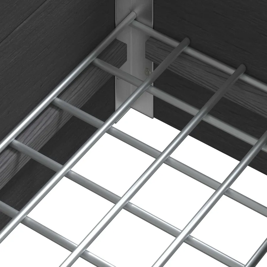 Jardinière surélevée Gris 50 x 30 x 22 cm WPC et Aluminium - 7