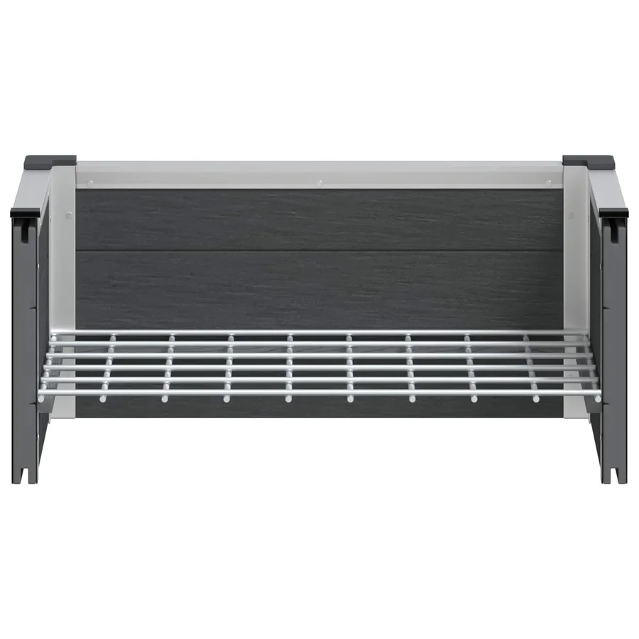 Jardinière surélevée Gris 50 x 30 x 22 cm WPC et Aluminium - 9