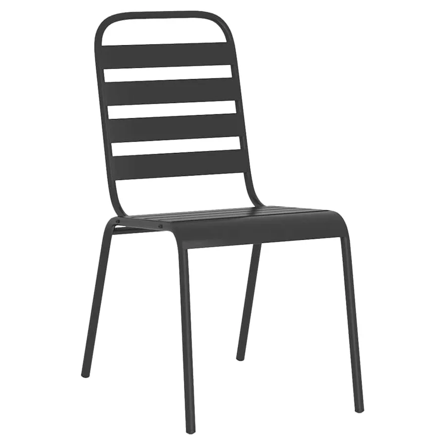 Ensemble à manger de jardin 3 pcs anthracite acier - 5