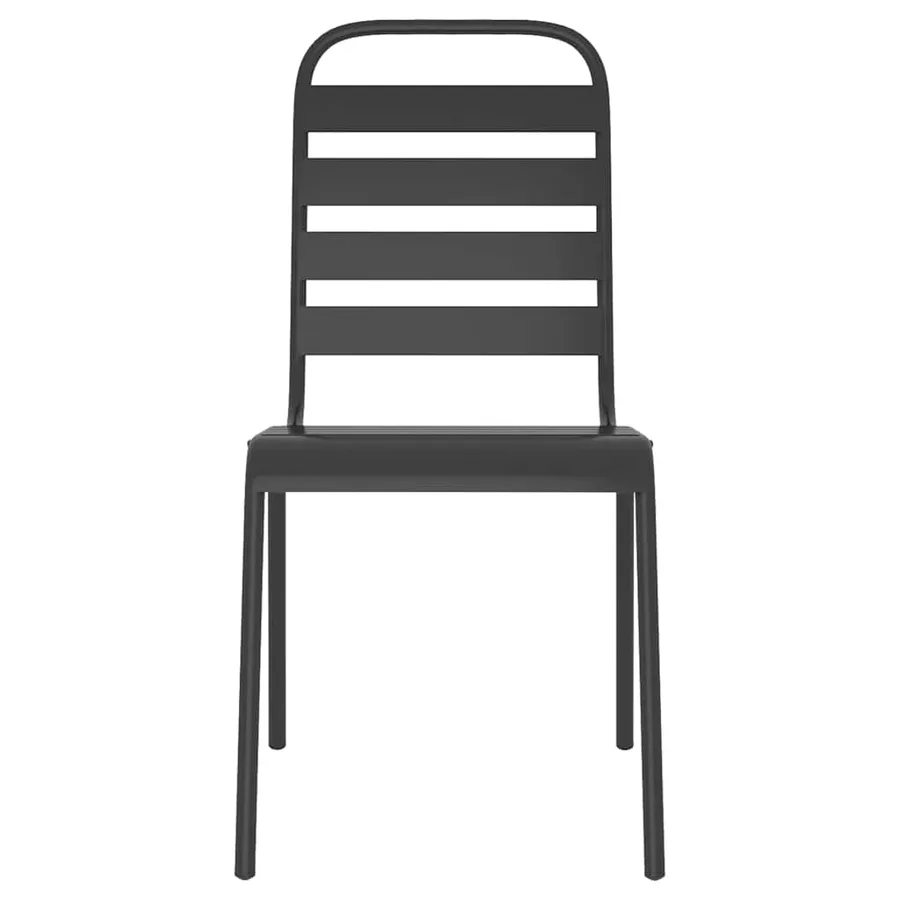 Ensemble à manger de jardin 3 pcs anthracite acier - 6