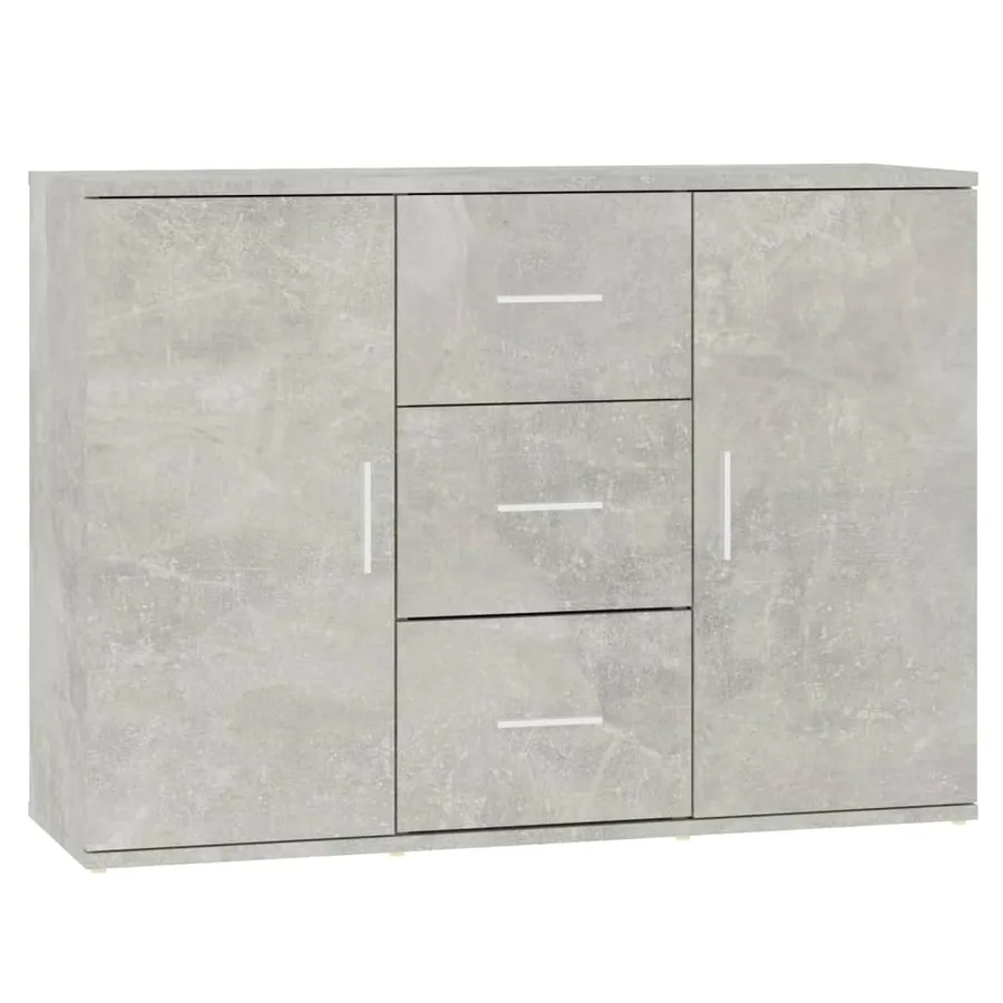 Buffet Gris béton 91x29,5x65 cm Bois d'ingénierie - 2