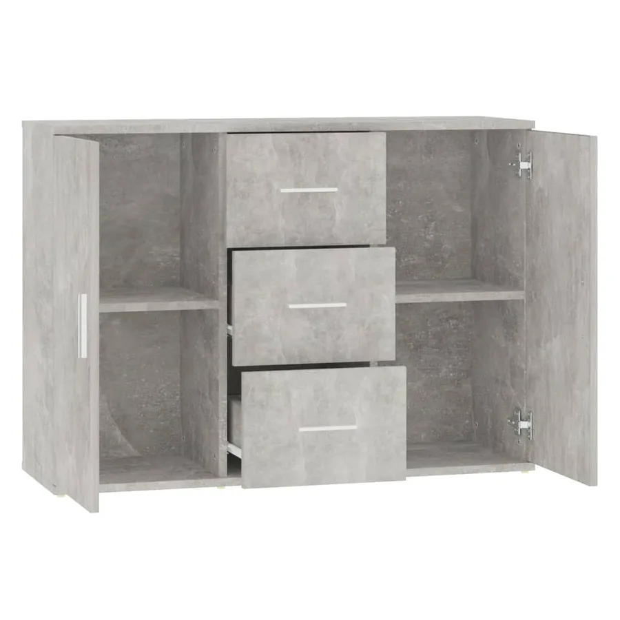 Buffet Gris béton 91x29,5x65 cm Bois d'ingénierie - 5