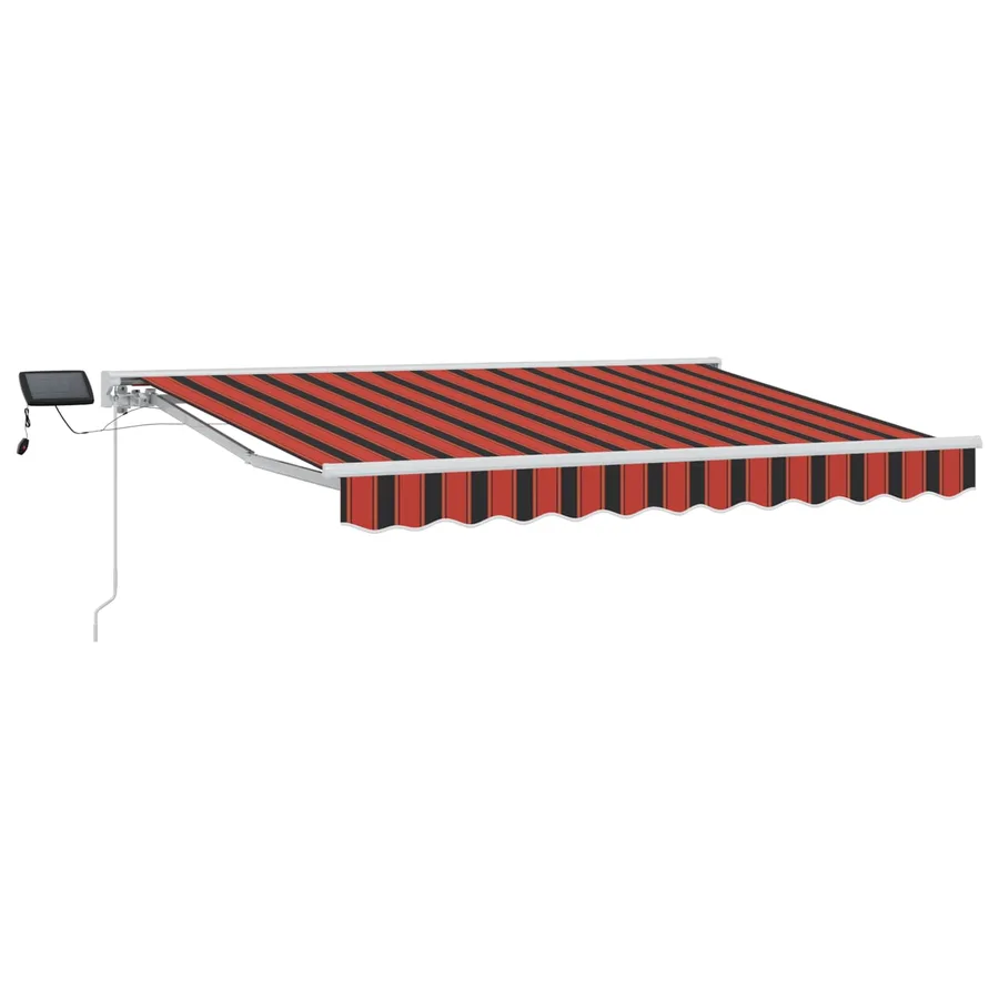 Cadre de store manuel avec LEDs Orange, Noir et Blanc 2,5 x 2 m - 2