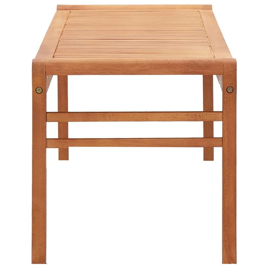 Banc de jardin 3 places 150 cm Bois d'eucalyptus solide - 3