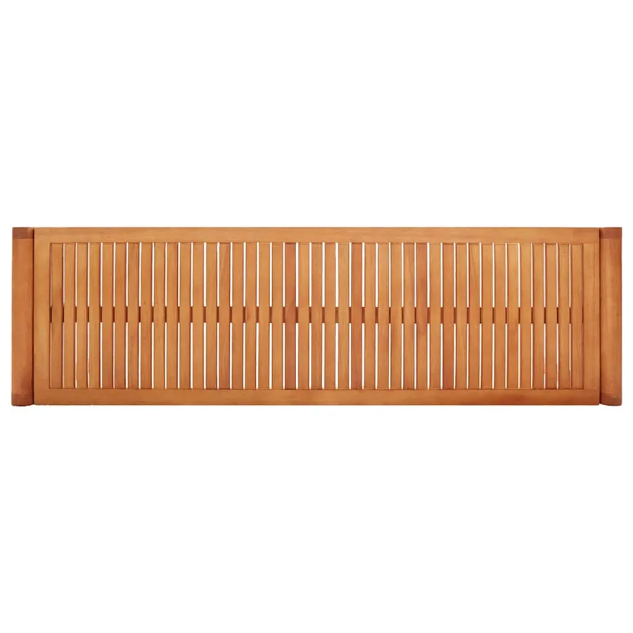 Banc de jardin 3 places 150 cm Bois d'eucalyptus solide - 4