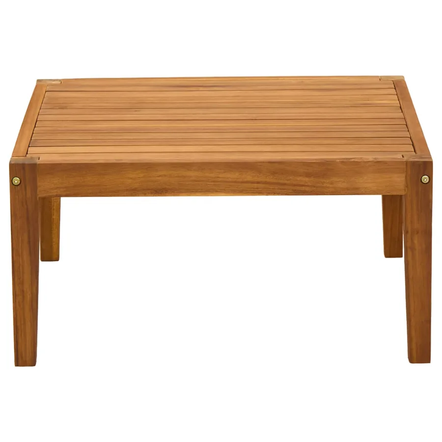 Table de Jardin Bois d'Acacia Massif Naturel 60 x 60 x 30 cm - 3