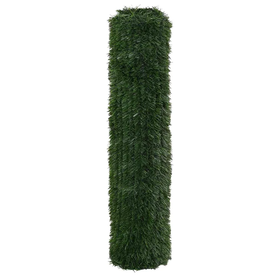 Clôture Artificielle Vert foncé 1,5 x 5 m PVC et Acier - 3